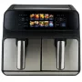 Fritadeira de ar quente ProfiCook PC-FR 1287 H — dupla 8 L, 2200 W, LED tátil, preto/aço inoxidável