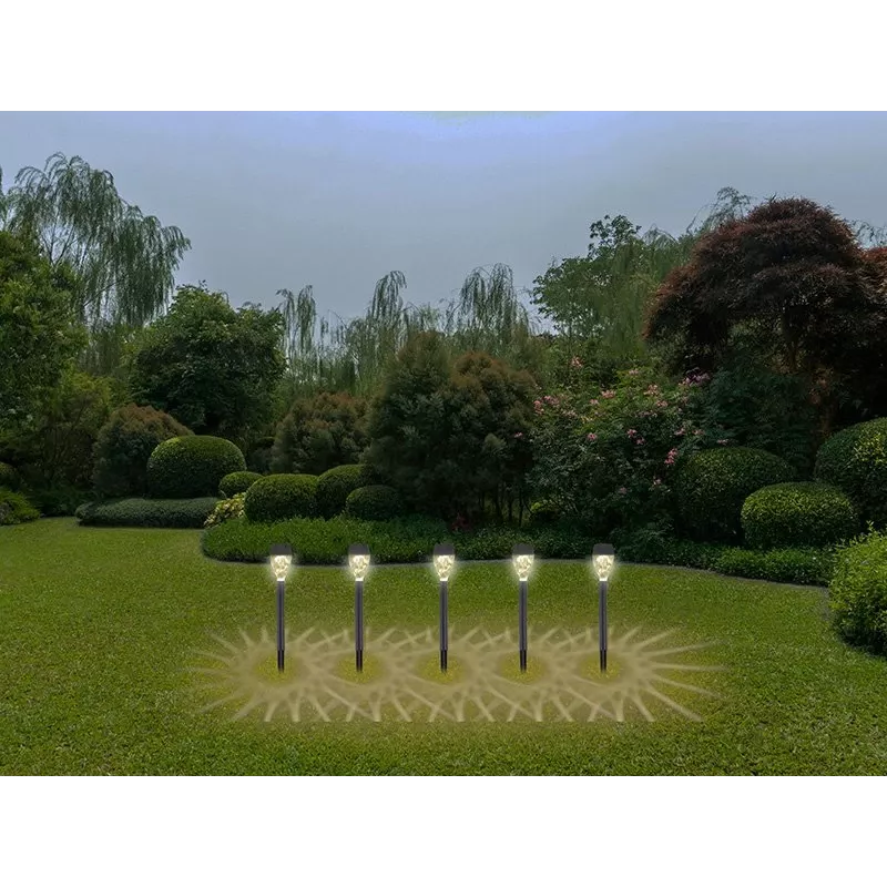 Conjunto de luzes solares para exterior Beper P207ILO050 – 5 luzes à prova de água para jardim e caminho