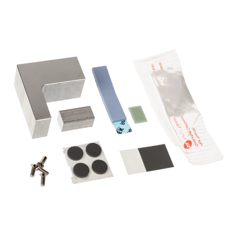 Caixa de alumínio Akasa para Raspberry Pi 4B com kit térmico - prateado (A-RA09-M1S)