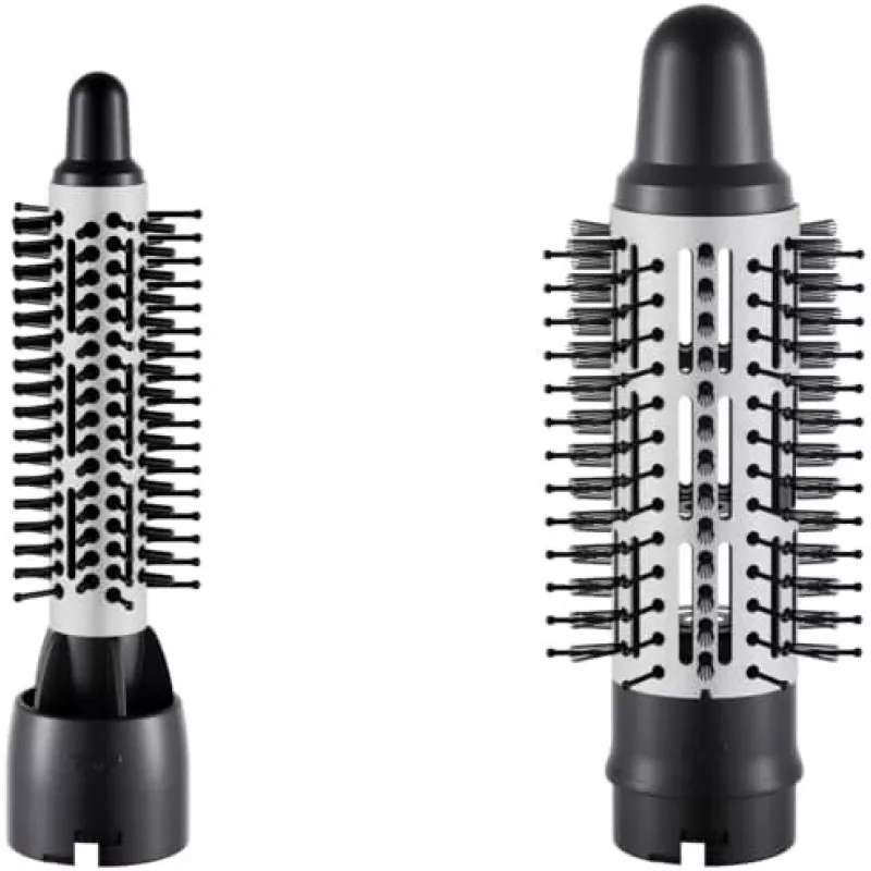 Escova de ar quente Rowenta Express Style CF6320F0 quente preto prateado para todos os comprimentos de cabelo