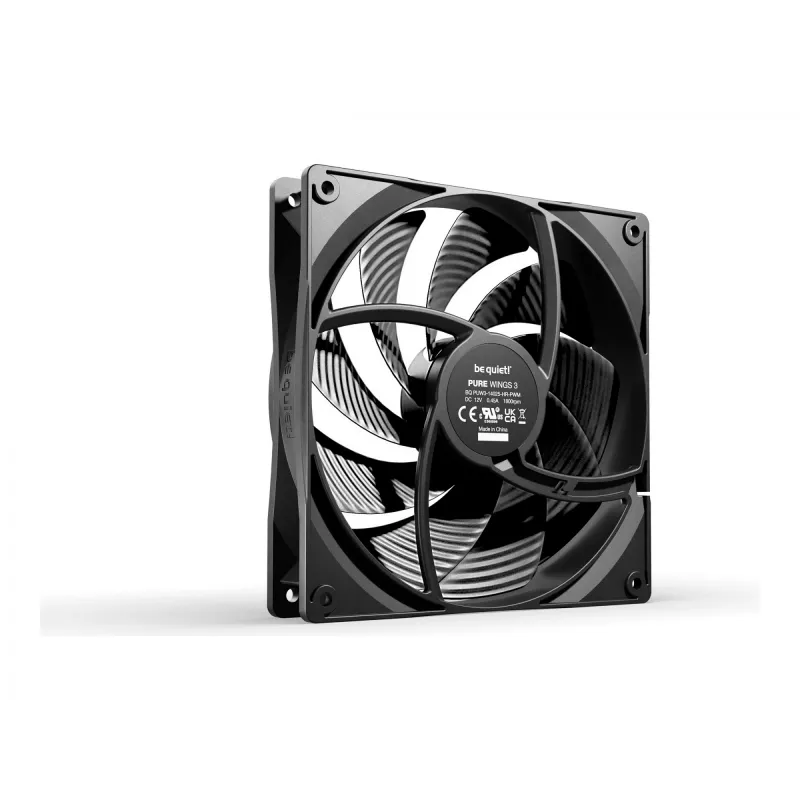 be quiet Pure Wings 3 140mm Ventoinha de caixa PWM de alta velocidade para computador 14 cm Preto 1 unid.