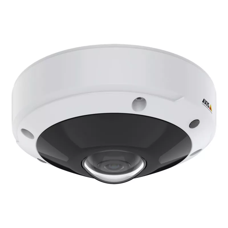 Axis M3077-PLVE 02018-001 câmara IP panorâmica tipo cúpula, 6MP 2016x2016, olho de peixe 360°, exterior, antivandalismo, PoE, branca