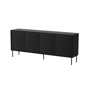Cómoda cama meble Cama 4D CORTINA — 2000×400×810 mm, preto, aglomerado