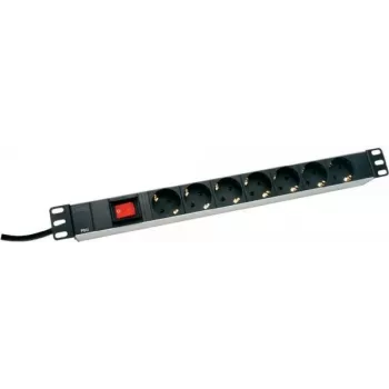 Régua de tomadas DIGITUS DN-19 PDU-7S – 7 saídas, 230 V, cabo de 0,48 m