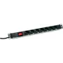 Régua de tomadas DIGITUS DN-19 PDU-7S – 7 saídas, 230 V, cabo de 0,48 m