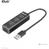 Hub USB CLUB3D USB 3.2 Gen1 Type-A com 3 portas e Gigabit Ethernet