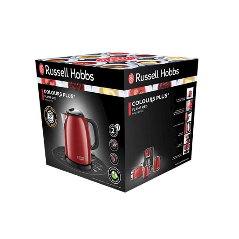 Chaleira Russell Hobbs 1 L 2400 W preta vermelha
