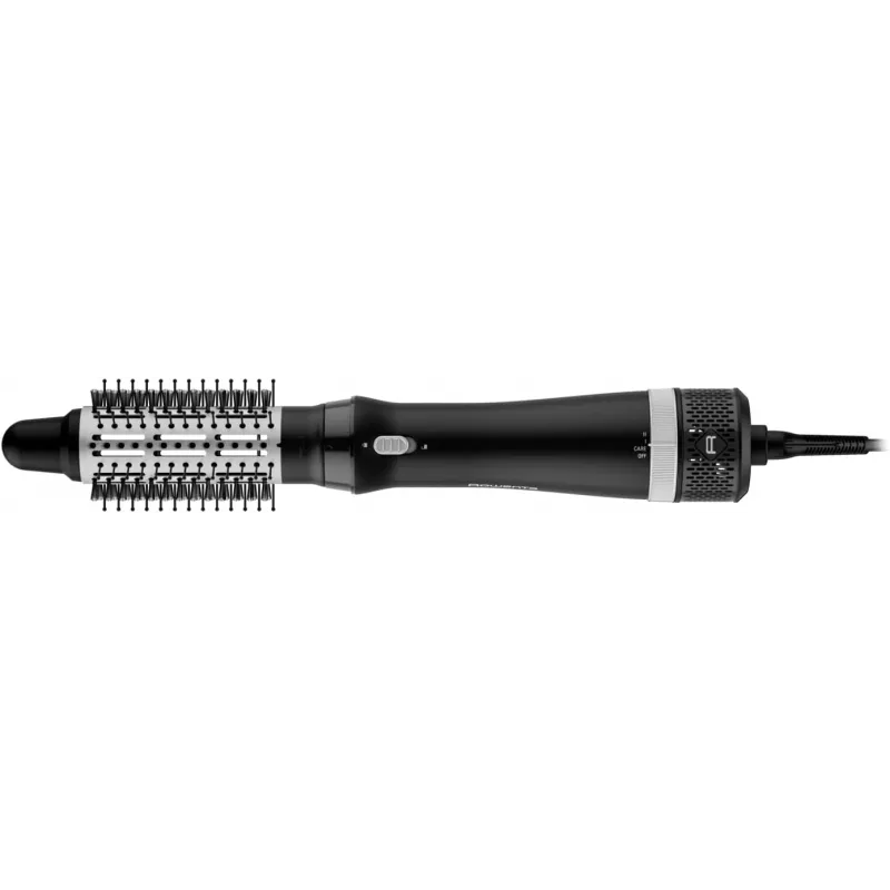Escova de ar quente Rowenta Express Style CF6320F0 quente preto prateado para todos os comprimentos de cabelo