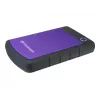 Transcend StoreJet 25H3P - Disco rígido - 4TB - externo (portátil) - 2.5 (6,4 cm) - USB3.0 - AES de 256 bits - roxo (TS4TSJ25H3P)
