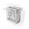 Caixa para PC NZXT H7 Flow RGB Midi Tower branca — vidro temperado, EATX, frente 3×120mm, USB-C
