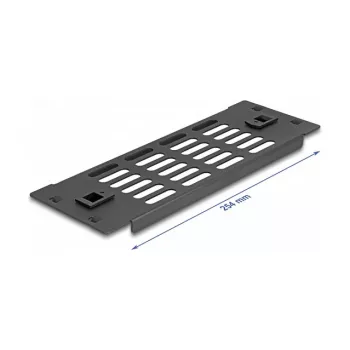 Painel cego ventilado DeLOCK painel para armário de rede 10 polegadas 2U preto