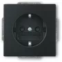 Tomada CEE 7/3 2P+E 16A 250V preto — Busch‑Jaeger 20 EUCKS-885