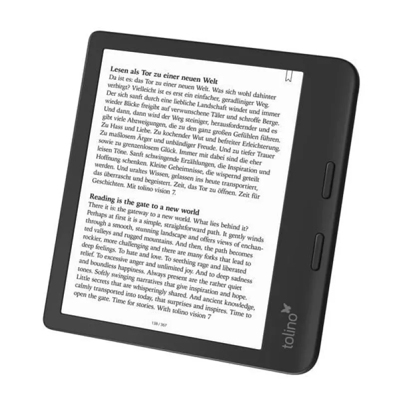 Leitor de e-books Tolino ecrã tátil Wi-Fi preto