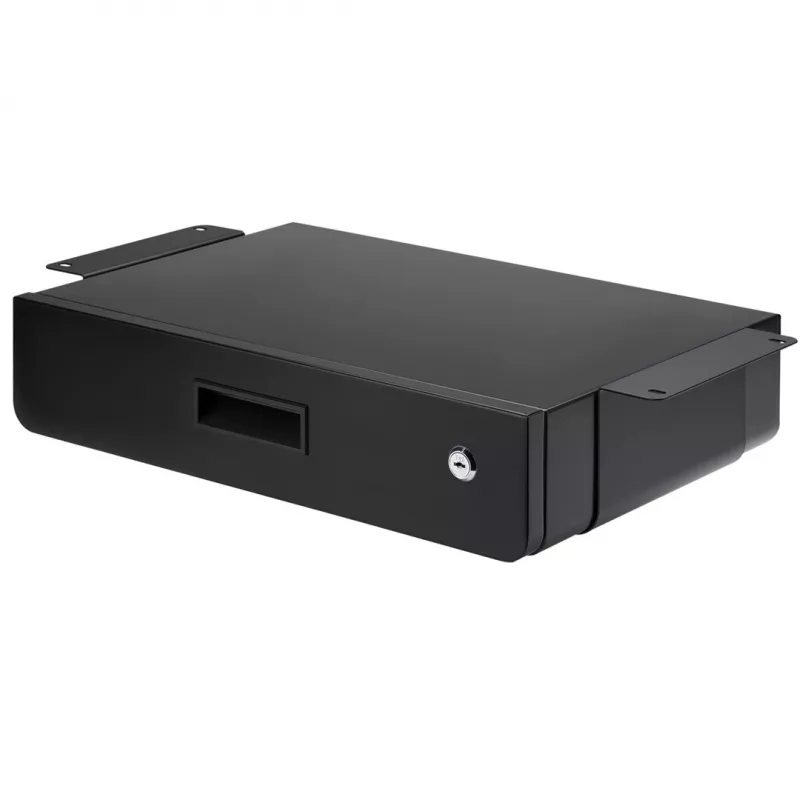 Gaveta de secretária MACLEAN MC-461 design ergonómico compacto, montagem fácil, acessório para secretária