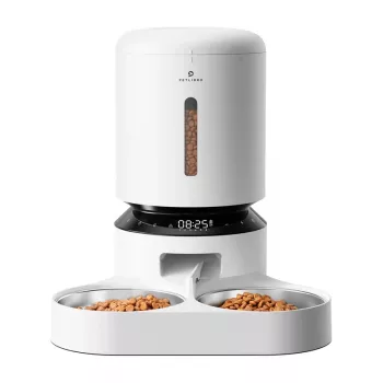 Comedouro automático Aptel Granary com dois recipientes 5 L, branco
