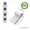 Qoltec 51896 rolo de papel térmico 57 x 20, 55 g/m², sem BPA, 10 unid.