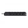 Régua de tomadas IP44 6 tomadas preto 2m H07RN-F 3G1,5 (1159970)