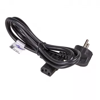 Cabo de alimentação angular AKYGA AK-PC-12A CEE 7/7 para IEC C13, 3 m, preto