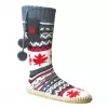 Glovii GOBM pantufas botas mulher cinzento, vermelho, branco