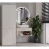 Armário de casa de banho Nel DD 1K cesto cor caxemira portas altas