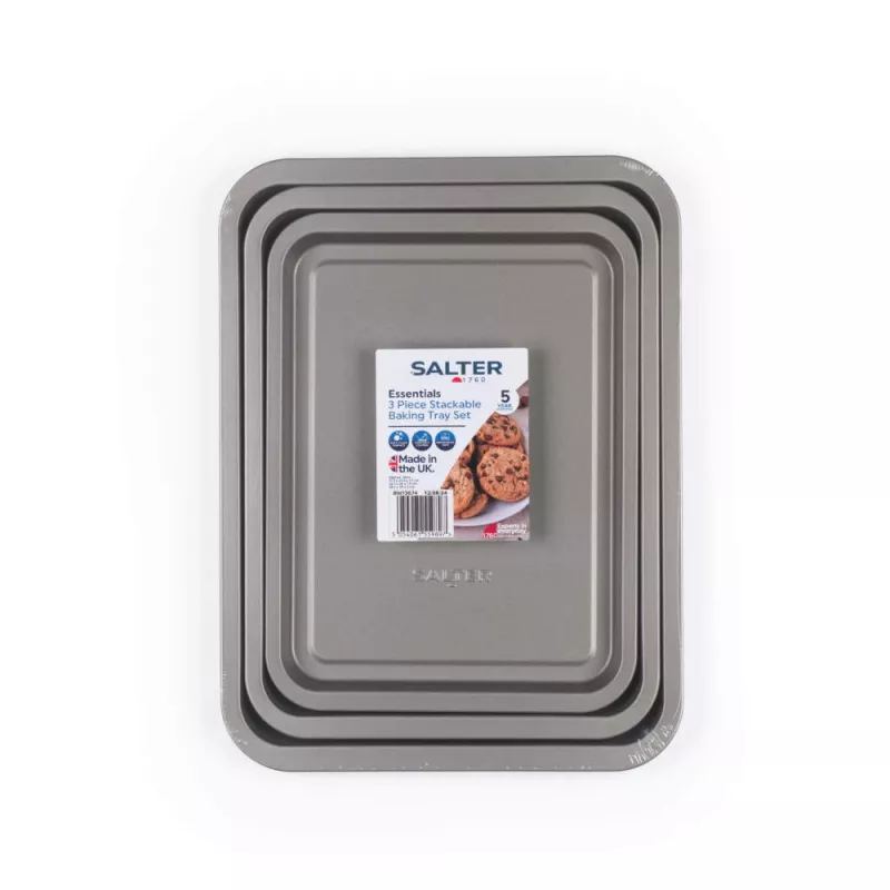 Conjunto de tabuleiros de forno Salter BW13674 – 3 tabuleiros antiaderentes