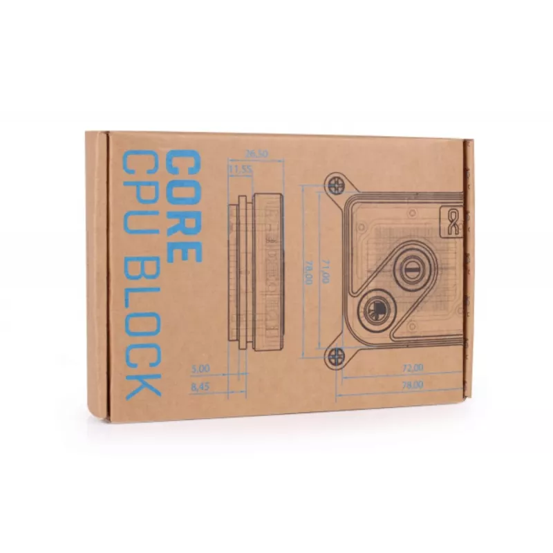 Alphacool Core 1 Black 13443 bloco de água para CPU, socket 1700/1851/AM4/AM5, preto