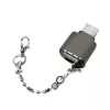 Leitor de cartões microSD USB-C para porta-chaves