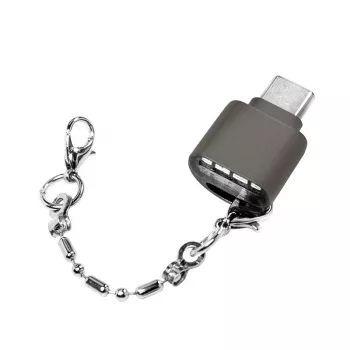 Leitor de cartões microSD USB-C para porta-chaves