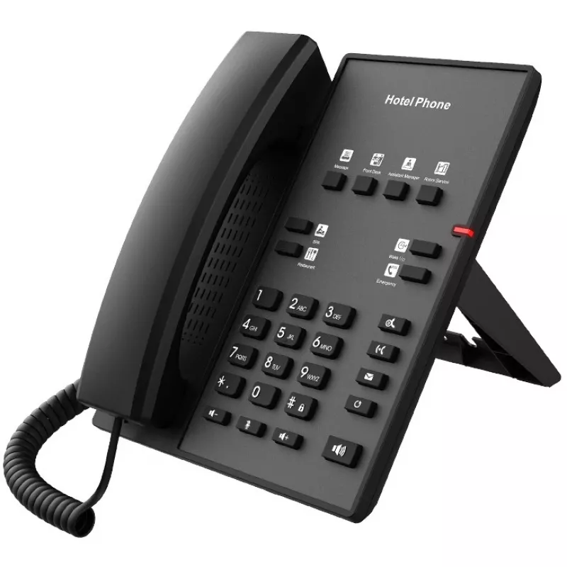Telefone IP Fanvil H1 preto 2 linhas