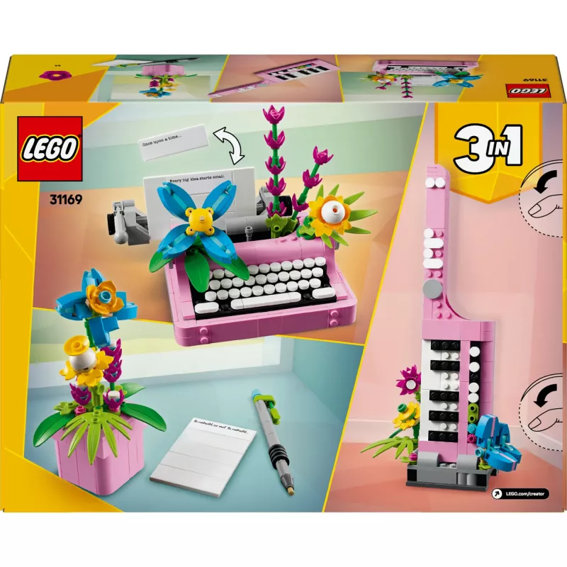 LEGO CREATOR 3 em 1 31169 Máquina de escrever de flores