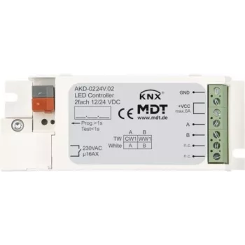 MDT AKD-0224V.02 controlador LED 2 canais, para tiras brancas (AKD-0224V.02)