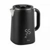 Jata JEHA1575 chaleira elétrica, 1,7 l, 1500 W, 5 definições de temperatura, preto/aço inoxidável
