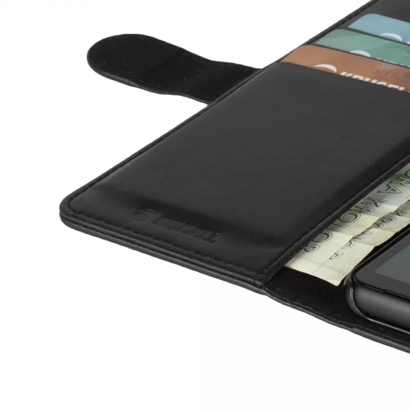 Carteira para telefone Krusell para Apple iPhone 12 Pro Max – preto, estojo folio com compartimento para cartões
