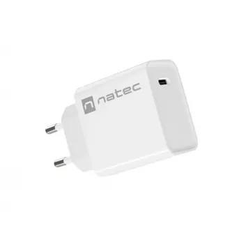 Carregador rápido USB-C para interiores NATEC RIBERA 12V 20W Quick Charge 3.0 branco