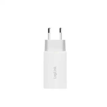 Adaptador de tomada USB duplo 65W, 2xUSB-C, branco