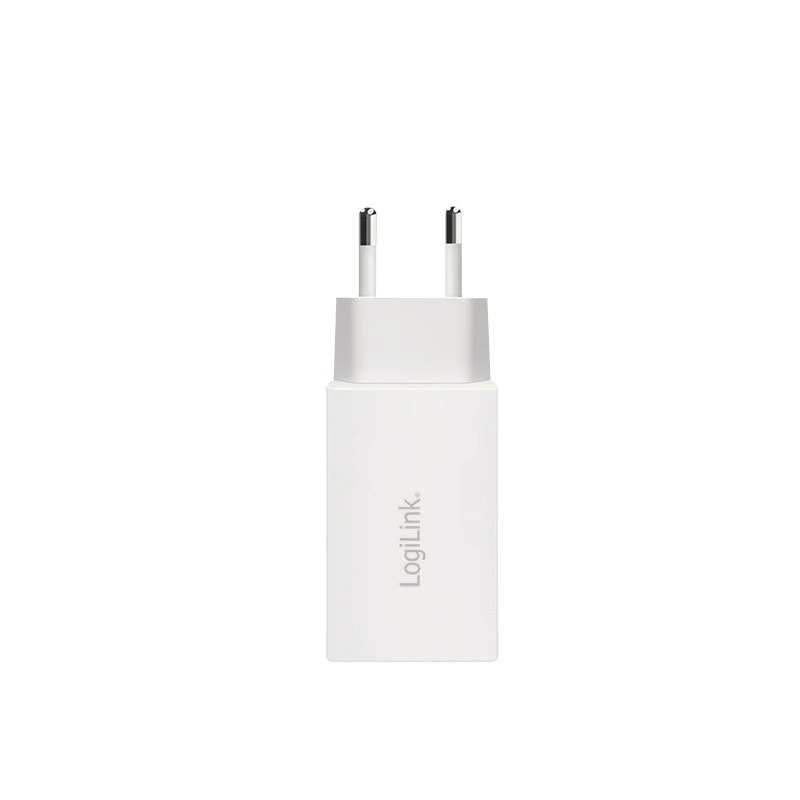 Adaptador de tomada USB duplo 65W, 2xUSB-C, branco