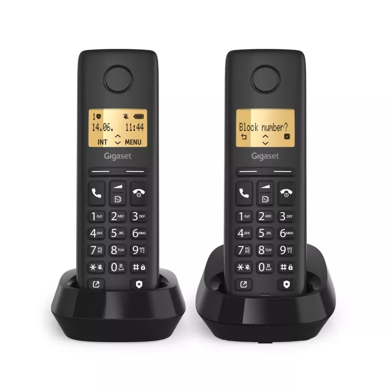 Gigaset Pure 100 Duo — telefone sem fios, par de telefones DECT com estação base