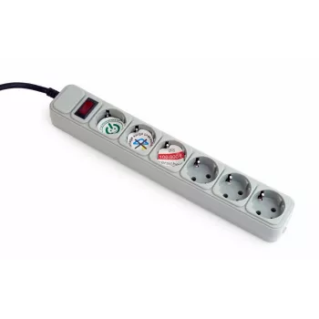 Régua de tomadas Gembird SPG6-B-6C 1,8 m 6 tomadas