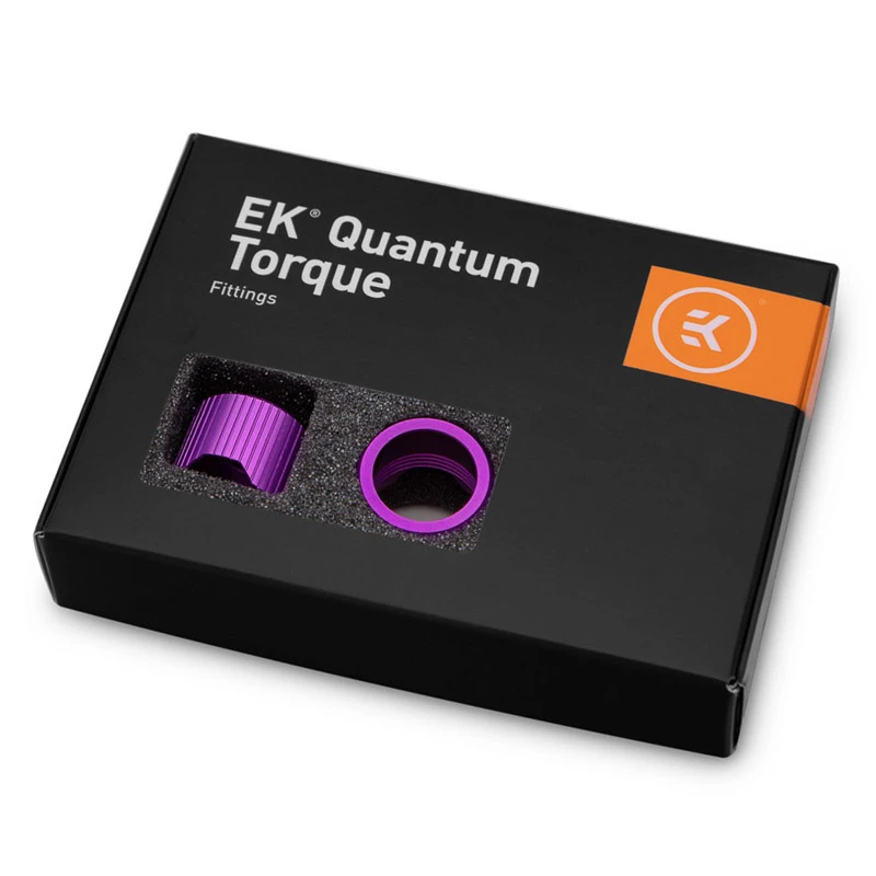 EK Water Blocks EK-Quantum Torque Anéis de compressão STC 16, Roxo, pack de 6