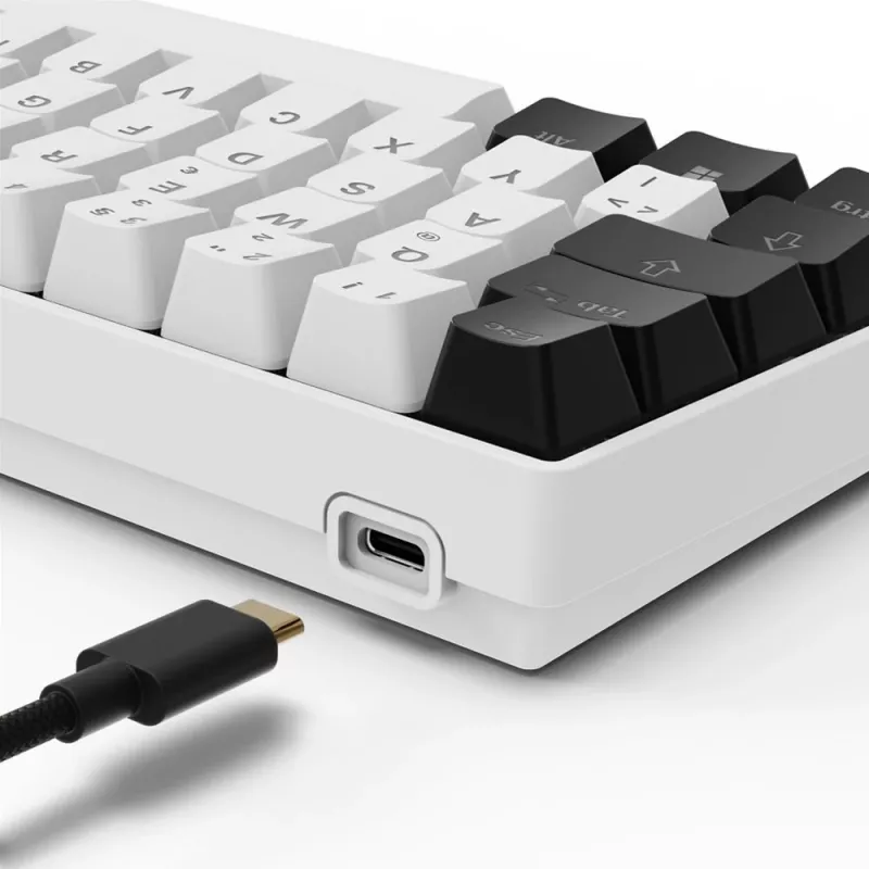 Teclado Sharkoon SGK50 S4 Home USB QWERTZ alemão branco RGB LED 60%