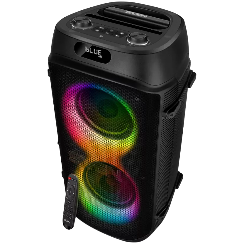 SVEN PS-850, (100W, TWS, Bluetooth, FM, USB, microSD, ecrã LED, 8000mAh)
