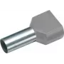 Cimco 187703 terminal de ligação duplo 0,75 mm² parcialmente isolado cinzento 100 unid. (187703)