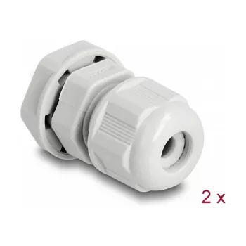 Prensa-cabos EX DeLOCK M12 cinzento 2 unid. poliamida