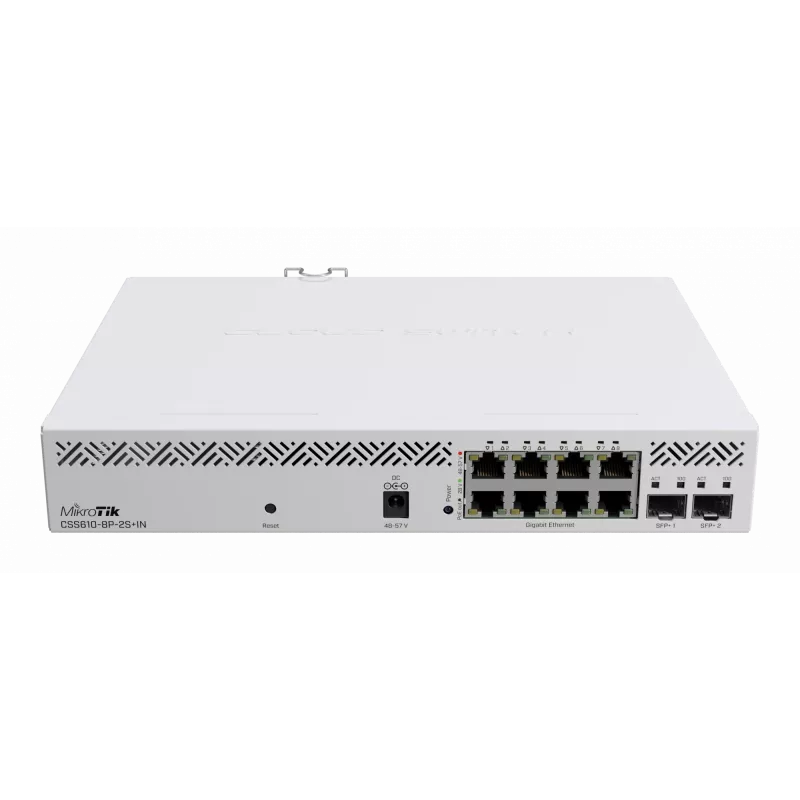 Switch gerido Mikrotik CSS610-8P-2S+IN 8 portas Gigabit Ethernet PoE