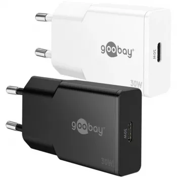 Goobay USB-C™ PD carregador rápido GaN fino (30 W) preto
