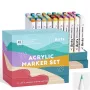 Marcadores acrílicos Arrtx ARRTX 60C, conjunto com 60 cores, tinta acrílica à base de água, ponta dupla
