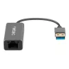 Natec Cricket NNC-1924 adaptador Ethernet de USB 3.0 Tipo A para RJ45, 1000 Mbit/s, cabo de 15 cm, preto