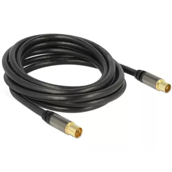 Cabo coaxial DeLOCK 88924 IEC RG-6/U 3 m preto