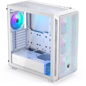Endorfy Arx 700 ARGB caixa de PC, torre Midi, ATX, vidro temperado - inclui 4 ventoinhas ARGB de 140 mm, branco (EY2A017)
