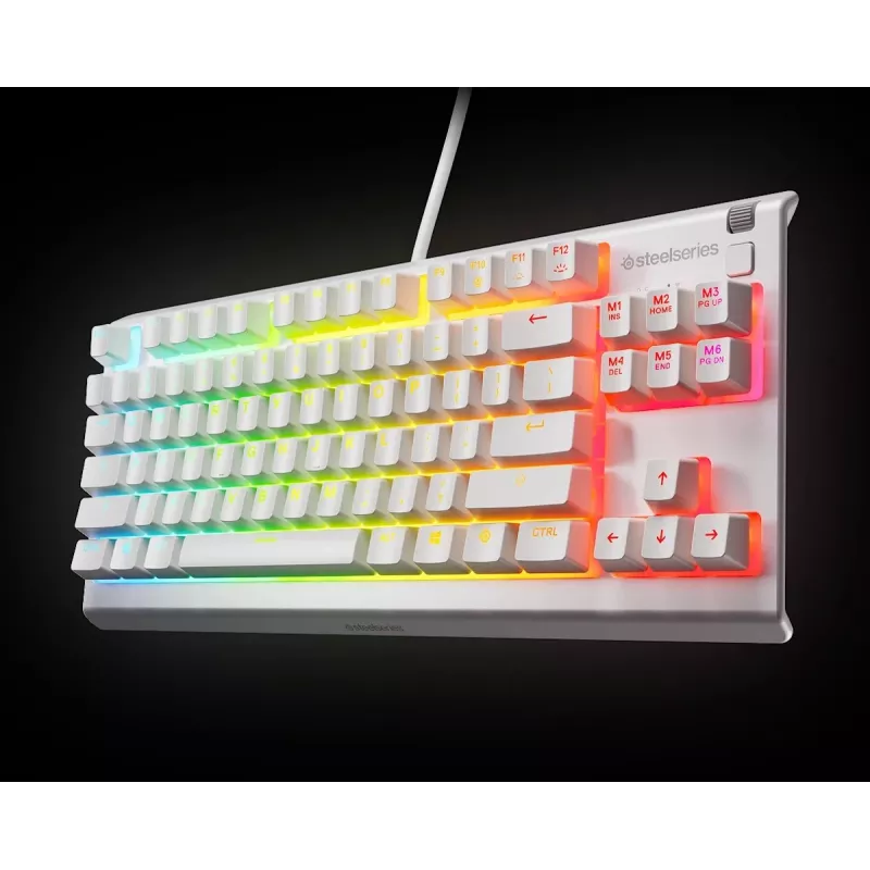 Teclado SteelSeries Apex 3 TKL US, branco